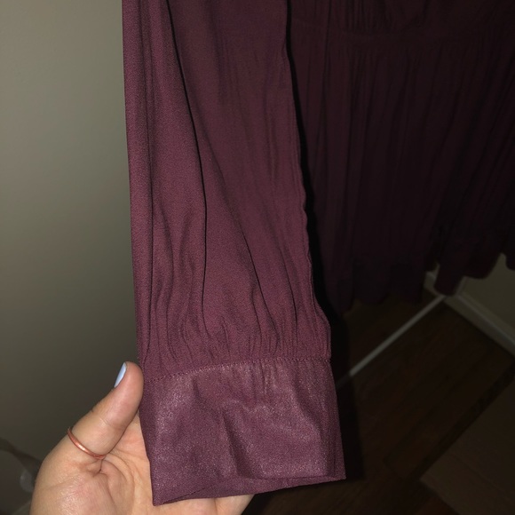 Red-Violet Ruffled Dress - Picture 3 of 4